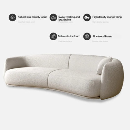 Nordic Minimalist Soft Lambswool Sofa Comfy Elegant 2/3/4-Seater Couch for Small Apartment Office Modern Home Living Room Sofas