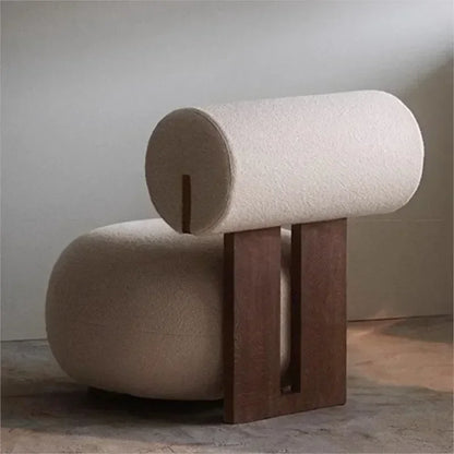 Nordic Backrest Chair Modern Solid Wood Luxury Single Sofa Balcony Tatami Lounge Chair Cloth Chair Living Room Furniture chaises