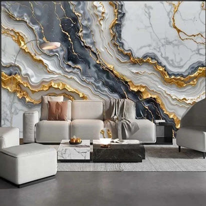 Custom Modern Abstract Marble Wallpaper Mural 3D Wallcoverings Elegant Wall Art Decor Background for Living Room Bedroom Office
