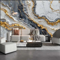 Custom Modern Abstract Marble Wallpaper Mural 3D Wallcoverings Elegant Wall Art Decor Background for Living Room Bedroom Office