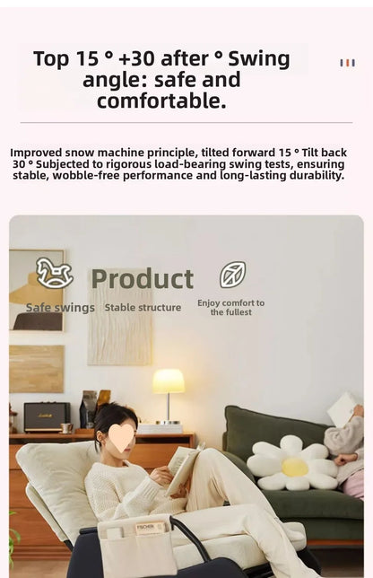 Multifunctional Rocking Chair Adjustable Recliner for Living Room and Bedroom Furniture Comfortable Single Seater Lounge Chair