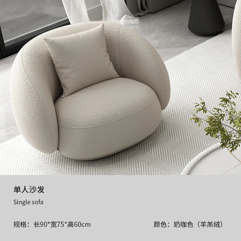Modern Minimalist Living Room Sofa Berber Fleece Double lounge living room sofas elegant comfortable wohnzimmer sofas furnitures