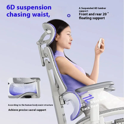 Ergonomic Office Chair with Lumbar Support Adjustable 3D Armrests Recline Tilt Function Mesh Seat for Home Office
