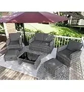 PatioLix 8 Piece Patio Furniture with 44