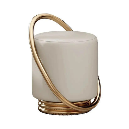 Dressing Table, Stool, Home Living Room Coffee Table, Simple Bedroom Makeup Sofa, Nordic Modern Light Luxury Round Dressing