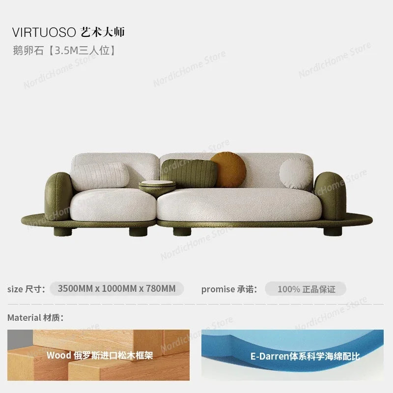 Light Luxury Italian Sofa Living Room Designer Unusual Adult High Quality Aesthetics Sofas Aesthetics Trendy Muebles Furniture