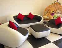 PatioLix Cute Luxury Nordic Sofa Set – Soft Lazy Loveseat & Modern Lounge Puffs