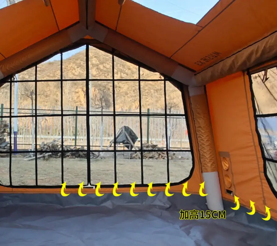 Outdoor Camping Tents for 3-4 People Fully Automatic Inflatable Marquee TC Cotton Camping Site Stargaze Canopies Canvas Marquee