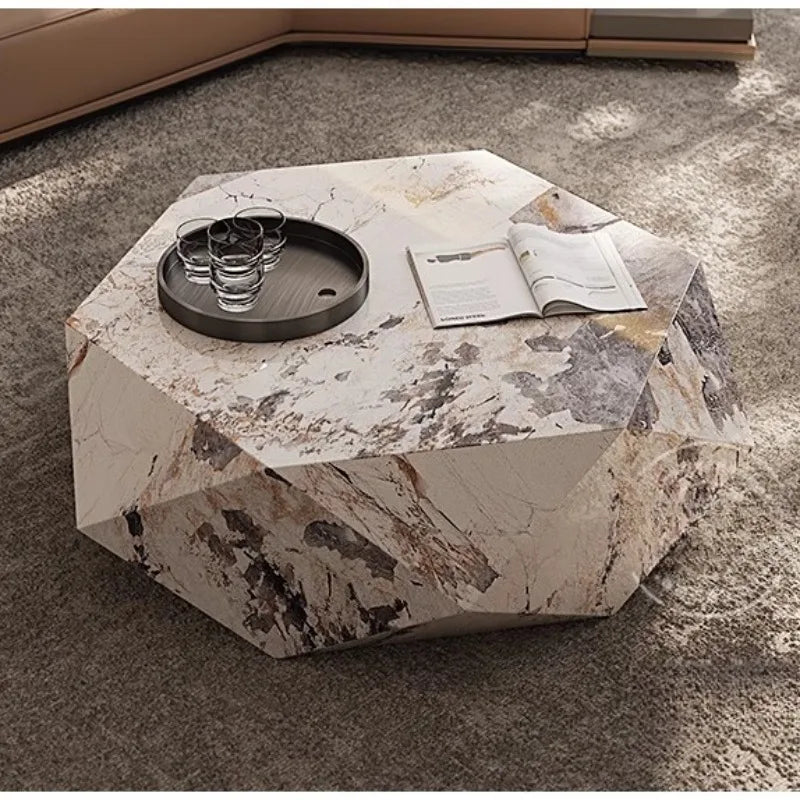 Coffee table small apartment rock slab designer atmospheric Italian living room high-end creative coffee table
