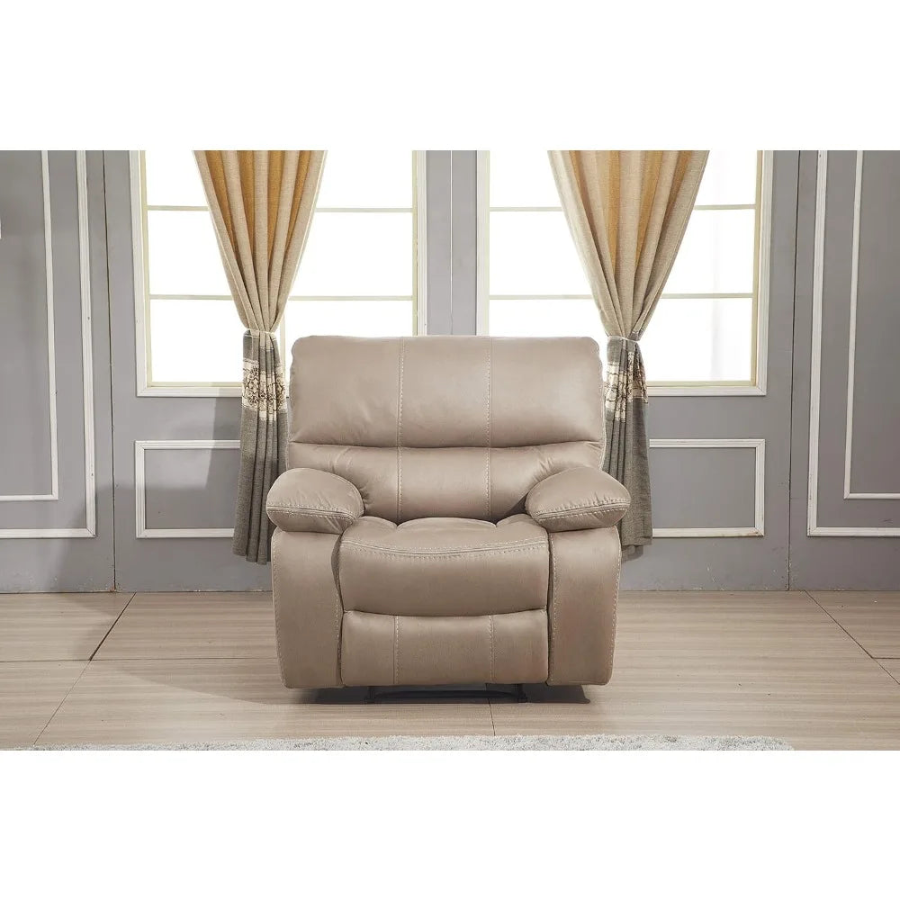 taupe microfiber reclining sofa and couch set for living room 8007
