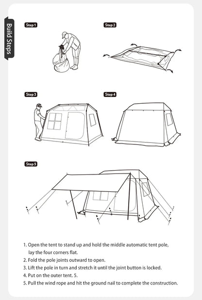 Naturehike Village 6.0 The Second Generation Quick Open Tent Family Automatic Tent for Camping Outdoor
