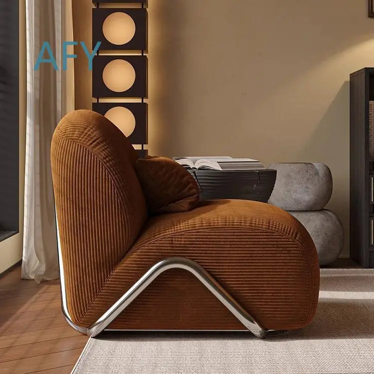 Medieval Wabi Sabi Wind Single Sofa for Living Room Home Hotel Homestay Reception Creative Designer Leisure Chair with