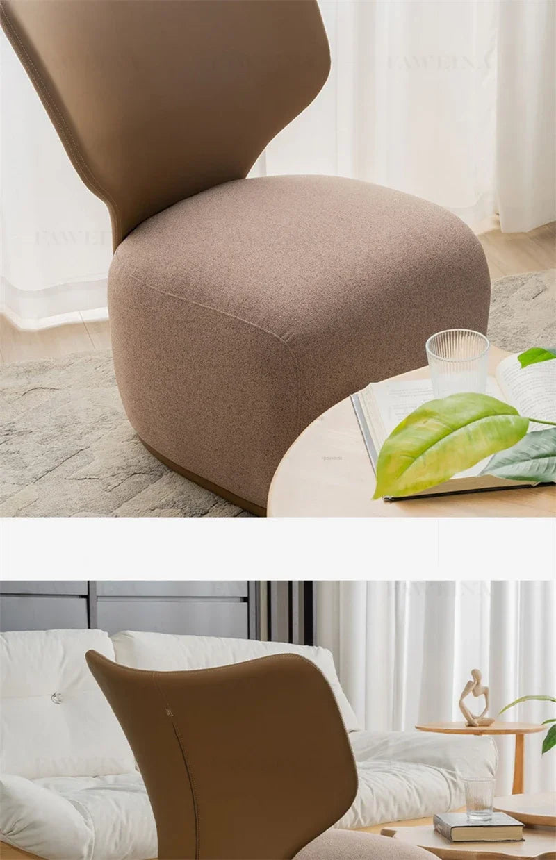 Modern Designer Leisure Living Room Chair Balcony Back Chair Living Room Furniture Nordic Luxury Small Apartment Lazy Sofa Chair