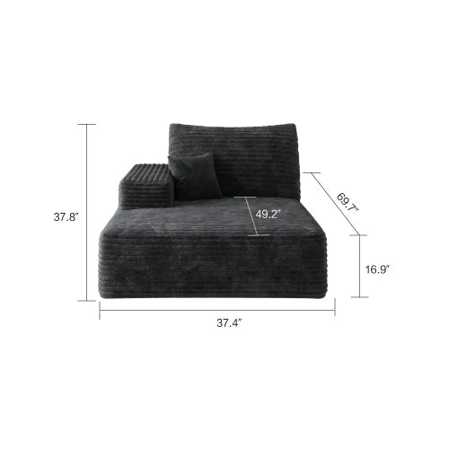 Cloud-style sectional sofa, with corduroy cover, fluffy memory foam cushions, easily assembled, modular recliner, large sofa set