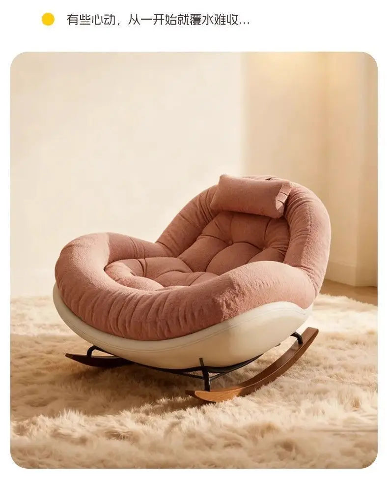 New Beanbag Chair Single Rocking Chair for Living Room Balcony Comfortable Upholstered Recliner