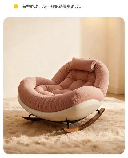 New Beanbag Chair Single Rocking Chair for Living Room Balcony Comfortable Upholstered Recliner