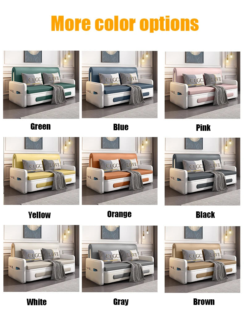 Technology cloth sofa bed dual purpose, multi functional foldable, small apartment in the living room, double fabric art