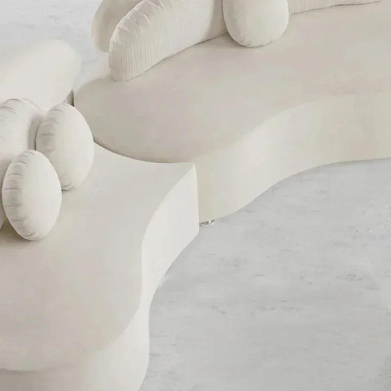 2003    Nordic light luxury curved sofa designer living room fabric sofa creative combination