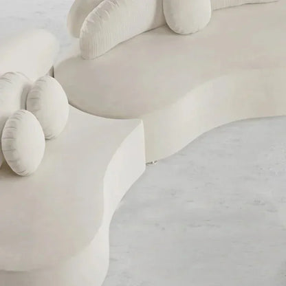 2003    Nordic light luxury curved sofa designer living room fabric sofa creative combination