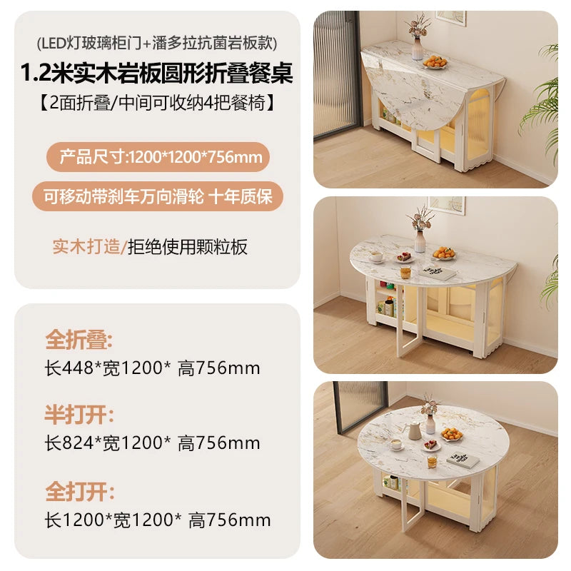 Waterproof Chair Dining Table Breakfast Modern Chair Side Dining Table Space Savers Round Set Sala Da Pranzo Home Furnitures