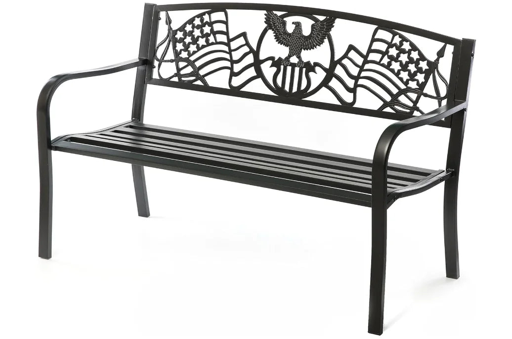 New Trend Backyard Modern Outdoor Bench Outdoor Garden Iron Bench