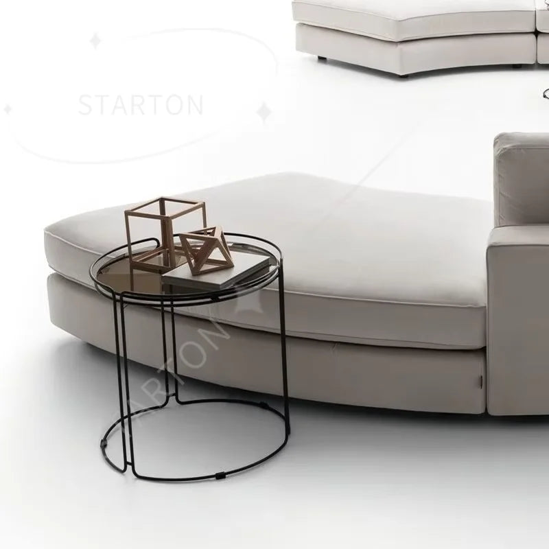 Modern Design Large Circular Sofa Combination Living Room Sofa Light Luxury Hotel Lobby Reception Beauty Salon Club Leisure Sofa