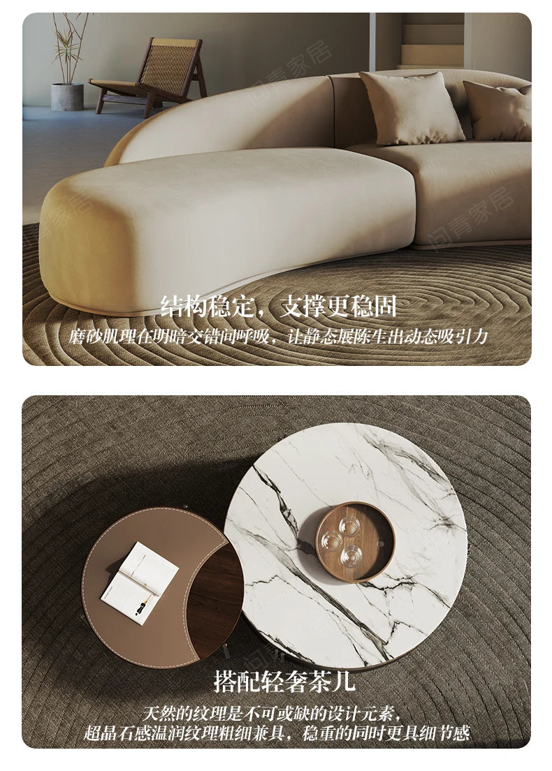 Curved special-shaped sofa, clothing store, beauty salon, rest area, reception, light luxury office, clubhouse