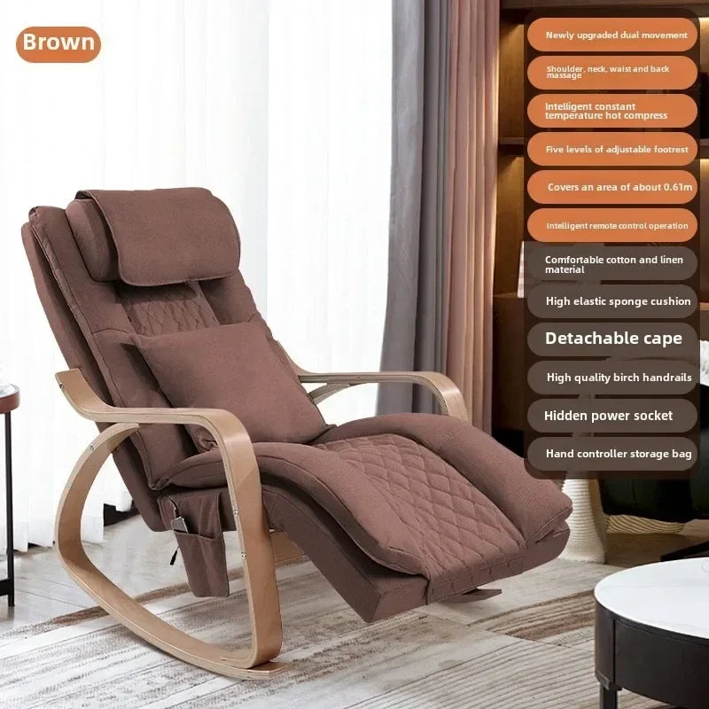 Newly Upgraded Multifunctional Massage Chair with Roller Heating and Vibration Full Body Massage Lounge Chair Recliner Chair