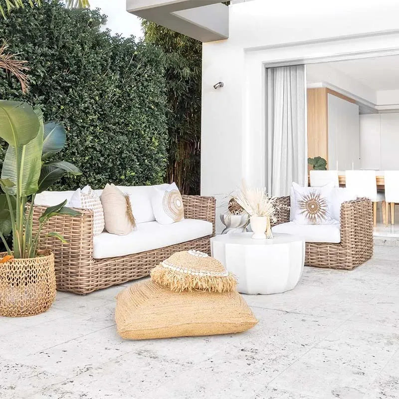 Outdoor rattan sofa courtyard outdoor terrace combination garden balcony outdoor hotel coffee table waterproof furniture
