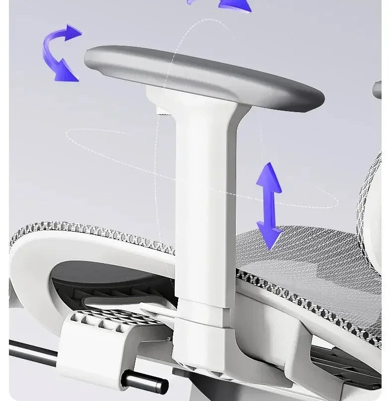 Ergonomic Office Chair with Lumbar Support Adjustable 3D Armrests Recline Tilt Function Mesh Seat for Home Office