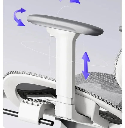 Ergonomic Office Chair with Lumbar Support Adjustable 3D Armrests Recline Tilt Function Mesh Seat for Home Office