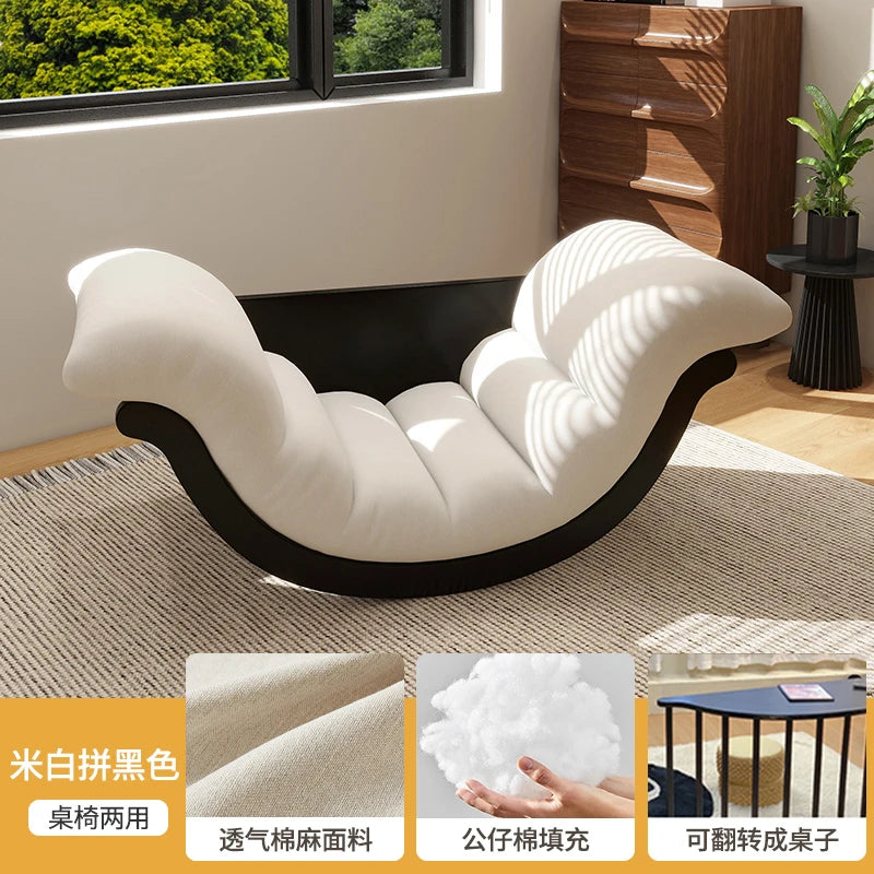 Rocking chair adult 2024 new lazy sofa balcony single sleeping master bedroom recliner leisure banana chair