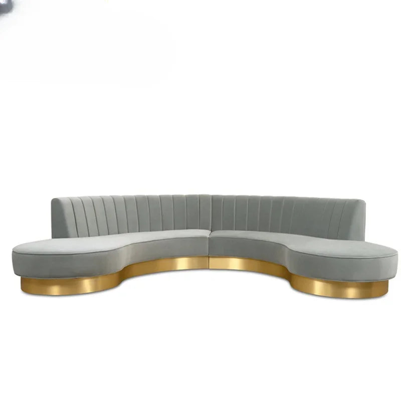Modern light luxury curved sofa beauty salon reception living room clothing store designer furniture special-shaped sofa