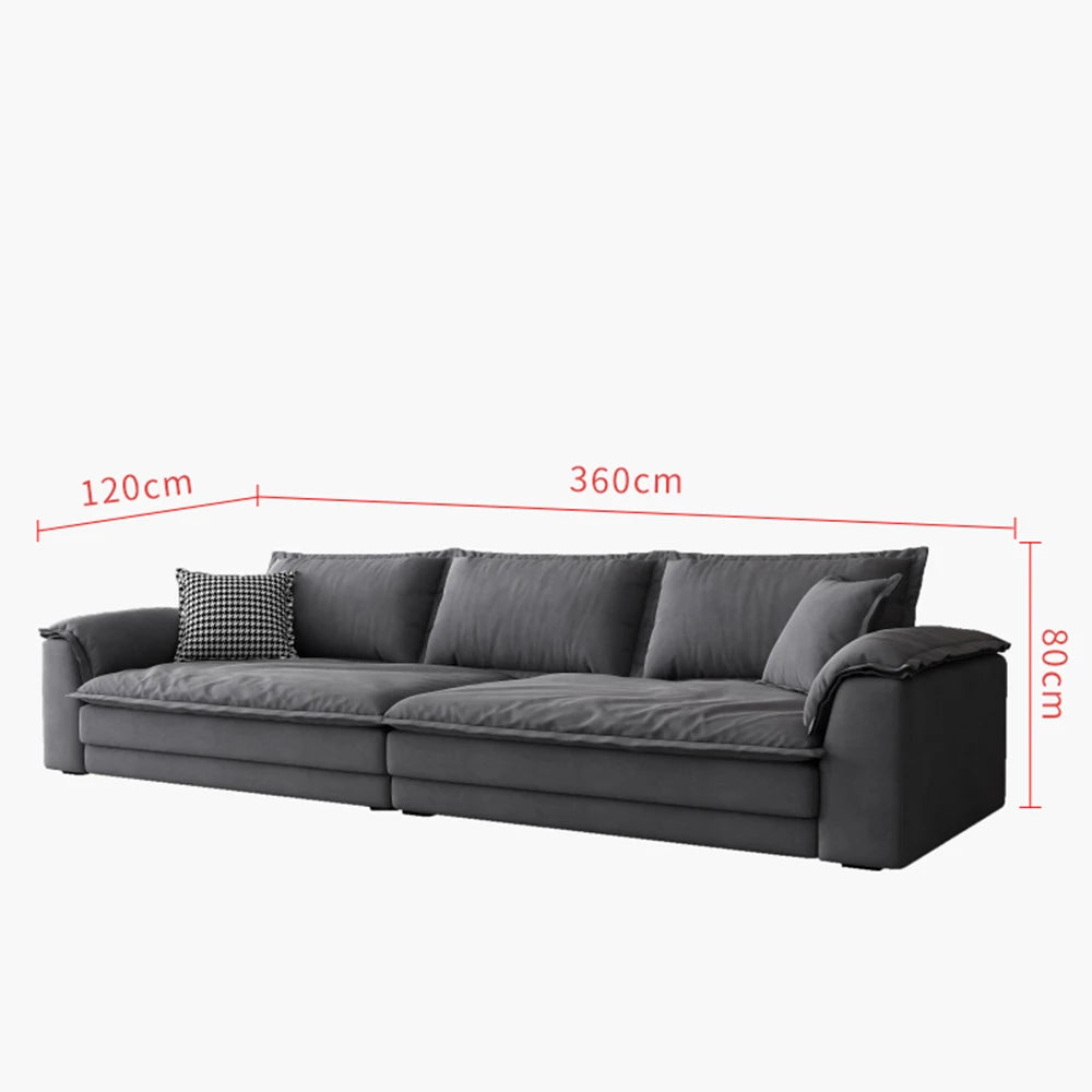 A Minimalist petal retro sofa home living room simple matte fabric corner sofa