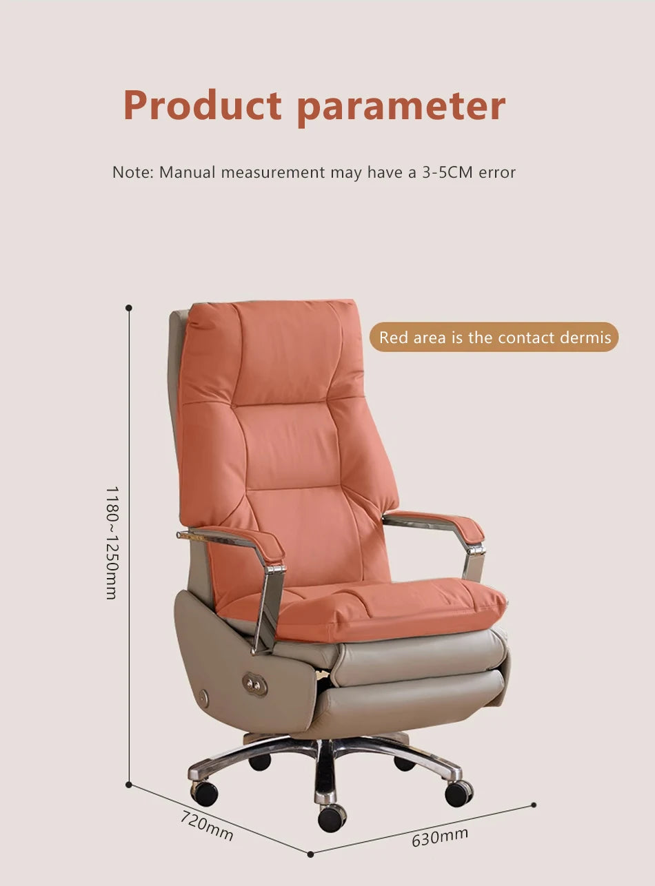 High-end Electric Leather Office Chair with Massage Function Luxury Multifunctional Large Class Computer Chair  Chair gamer