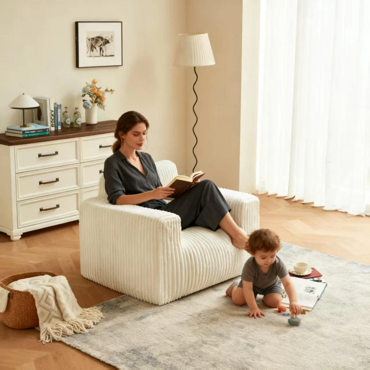 Bean Bag Chair, Giant Memory Foam Lounge Chair with Soft Microfiber Cover - Comfortable Furniture Suitable for Living Room, Dormitory and Children's Room - Comfortable Microvelvet Lounge Sofa