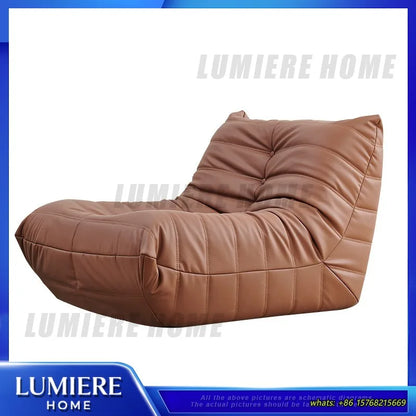 Bean Bag Sofa Single Person Lazy Couch Luxury Creative Designer Lounge Chair for Living Room Bedroom Caterpillar Style Soft