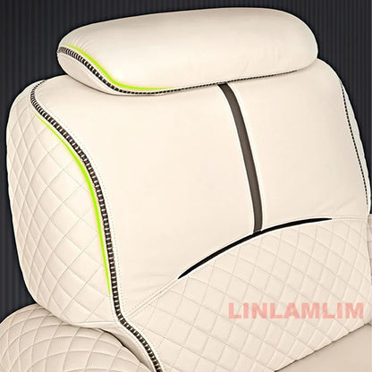 Luxury Electric Recliner Theater Seating Sofa – Modern Home Theater Chairs with LED Lighting, USB, Massage, Cooling Cup Holder