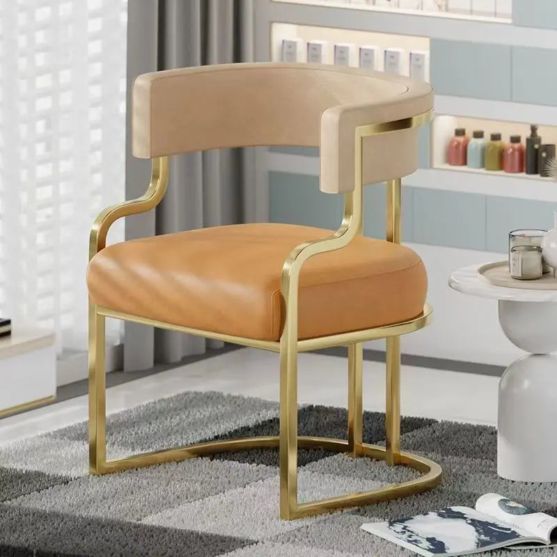 Modern Light Luxury Accent Chair Premium Dining Chair for Salon Reception Office Conference Hotel Lounge Makeup Nail Studio