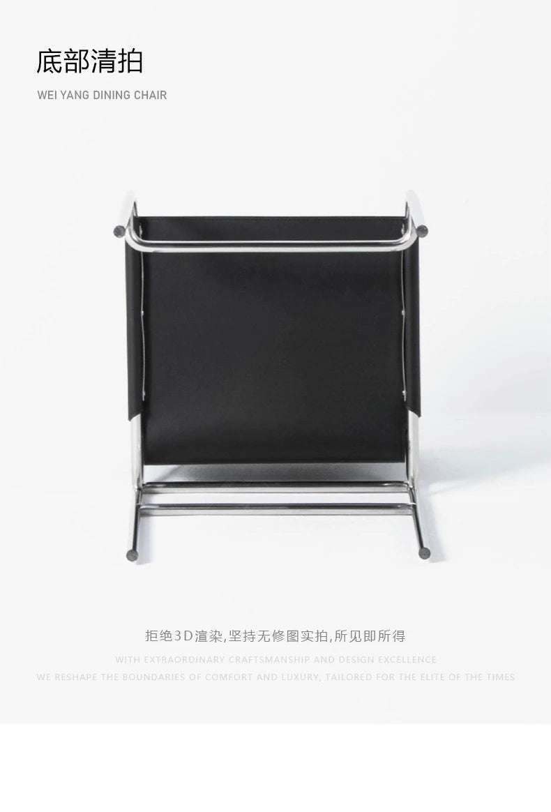 Italian Stainless Steel Backrest Simple Saddle Chair Bauhaus Design Dining Chair Chair Wholesale Available Home Furniture