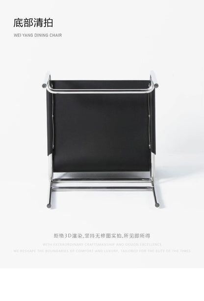 Italian Stainless Steel Backrest Simple Saddle Chair Bauhaus Design Dining Chair Chair Wholesale Available Home Furniture