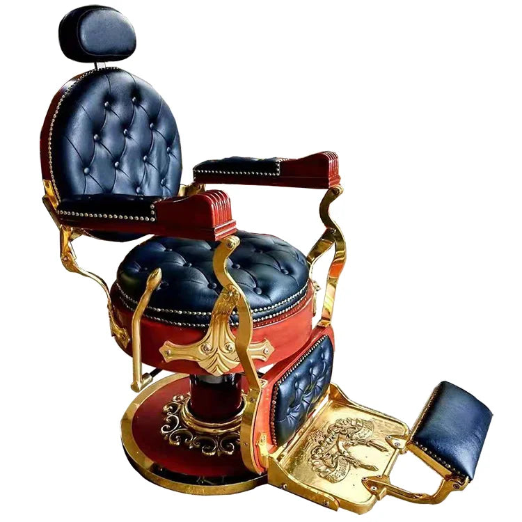 Barber Chair Retro Stylish Hairdressing Beauty Armrest Hydraulic King Hair Styling Classic Furniture Salon Barber Chair