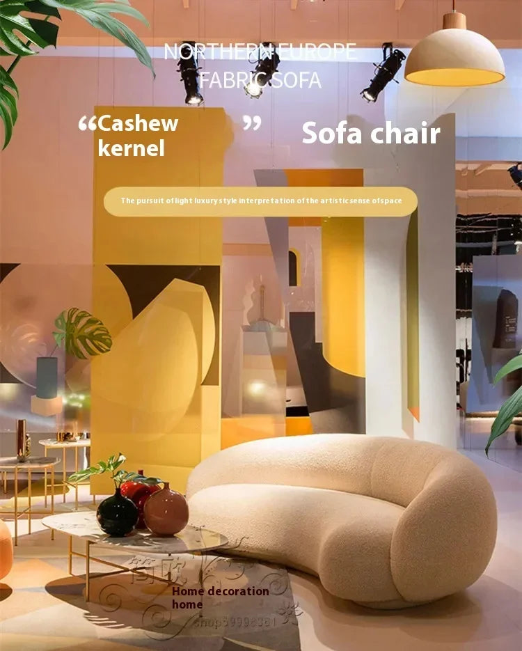 Luxury Living Room Sofas Minimalist Curved Nordic Luxury Lazy Sofa Aesthetic Double Sillas Para Sala De Estar Home Furniture