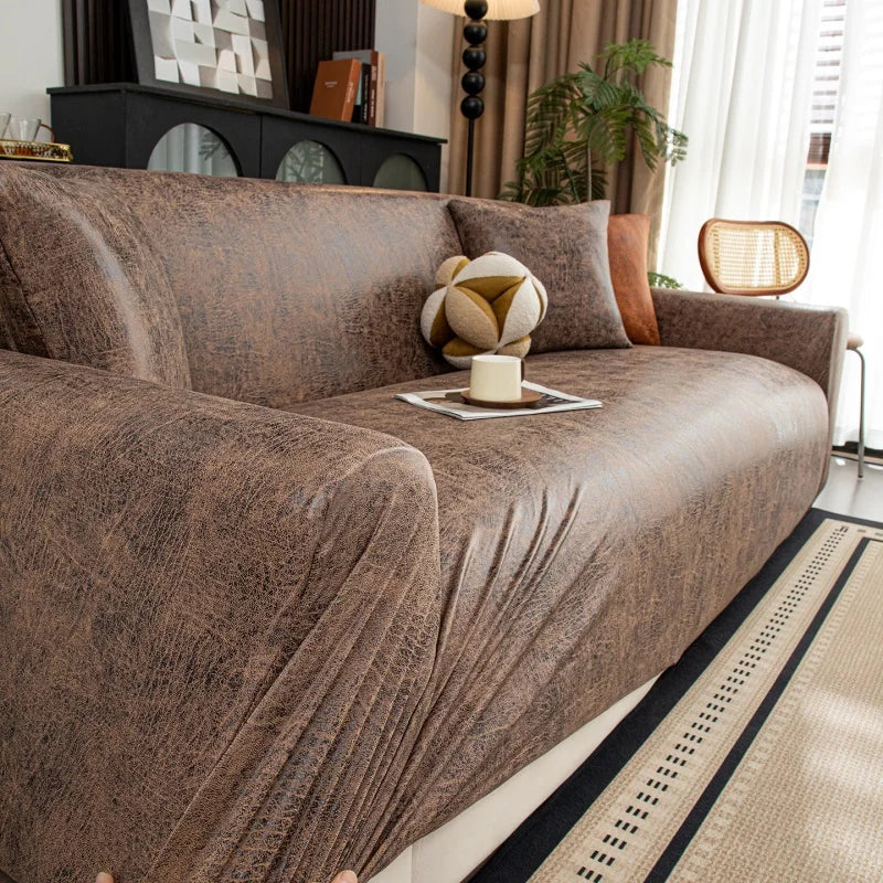 Adjustable Waterproof Elastic Sofa Cover Armchair Protector Corner L Shape Stretch Slipcovers Couch Covers 1/2/3/4/5 Seater