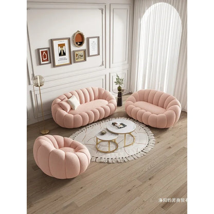 Internet celebrity lazy pumpkin sofa lamb wool tatami single balcony leisure chair rotatable family bedroom chair