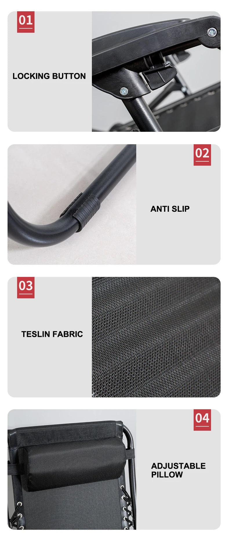 Adjustable Foldable Outdoor Indoor Leisure Reclining Relax Folding Beach Mesh Lounge Recliner zero Gravity Chair