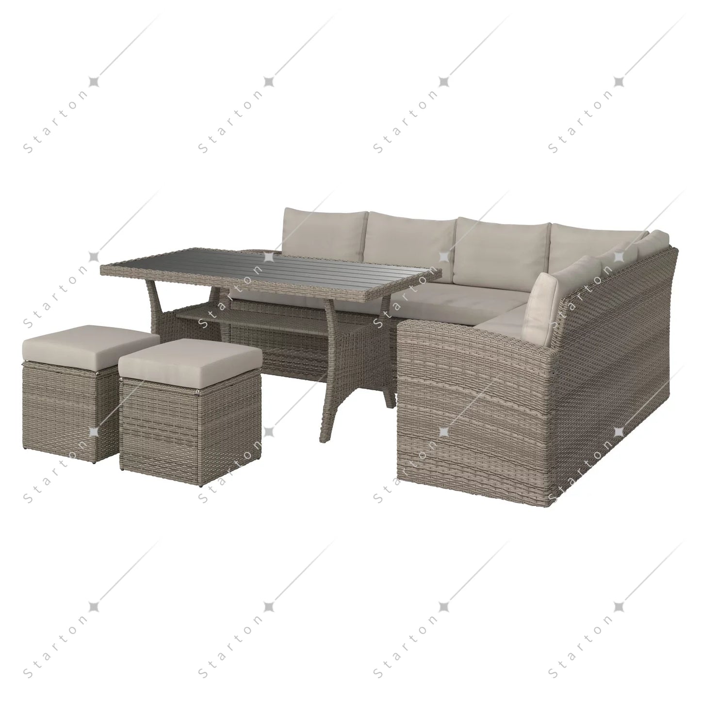 Modern Outdoor Furniture Set Terrace Backyard Sofas Living Room Hotel Bedroom Park Courtyard Hall Apartment Durable PE