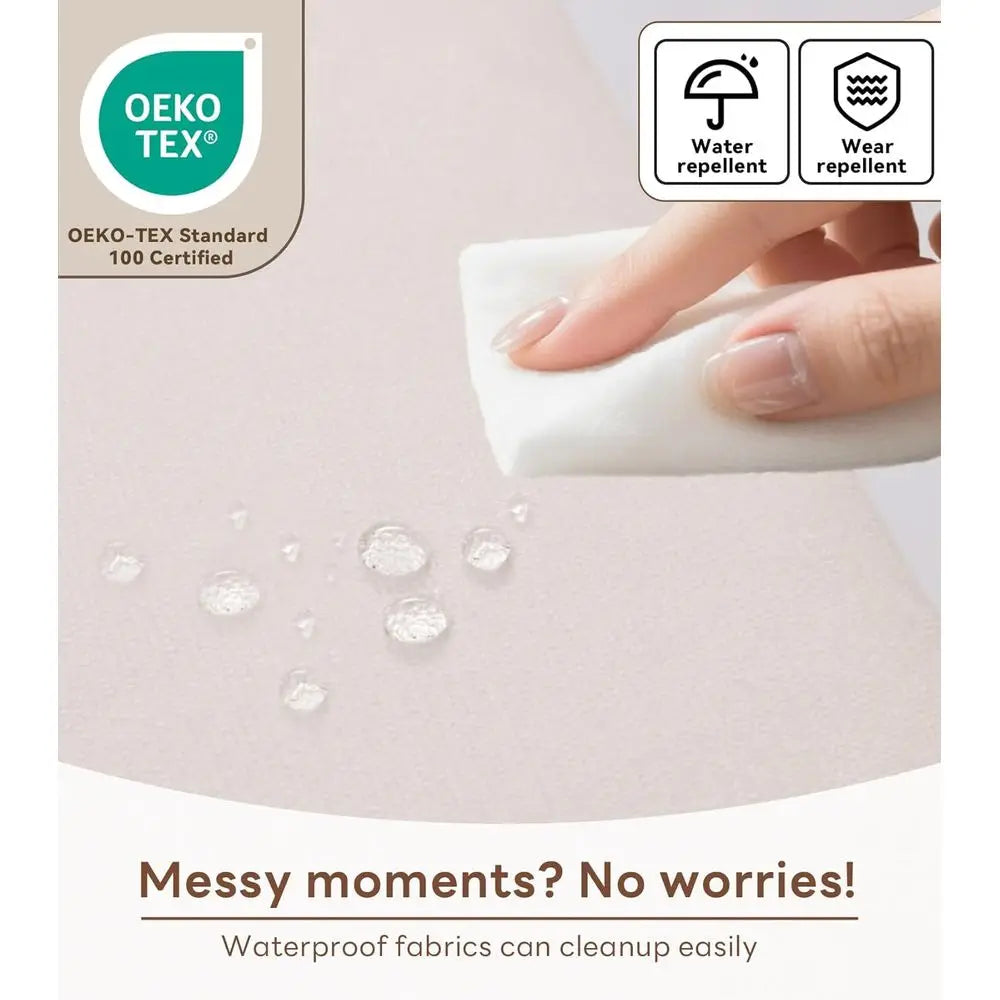 Swivel Recliner Chair with Lumbar Support, Nursery Rocking Chair for Bedroom, Upholstered Armchair with Pillows and Footrest for