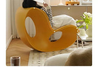 Modern Voido Design Rocking PE Plastic Lounge  Chair Rotational-molded Polyethylene  Lazy Sofa Chair Ins Post-modern Homestay