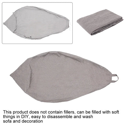 Lazy Sofa Cover Comfortable Large Bean Bag Cover without Filler for Home Bedroom Adults Kids Soft Tatami Chairs Covers Beanbags